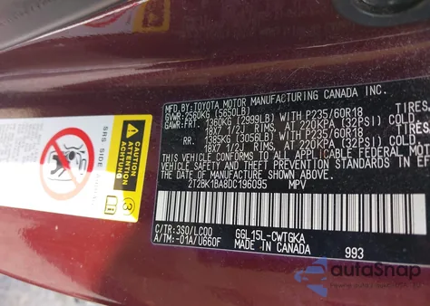 2013 Lexus Rx 350 z USA, uszkodzony, nr VIN 2T2BK1BA8DC196095